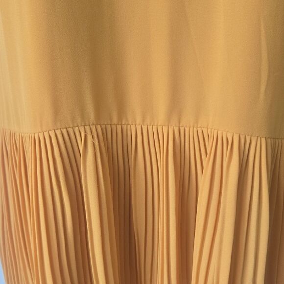 NEW Nanette Lepore Orange / Yelloq Sheath Dress with Pleated Ruffles - Picture 3 of 5